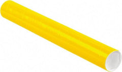 Made in USA - 3" Diam x 24" Long Round Colored Mailing Tubes - 1 Wall, Yellow - Americas Tooling