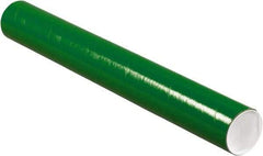 Made in USA - 3" Diam x 24" Long Round Colored Mailing Tubes - 1 Wall, Green - Americas Tooling