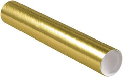 Made in USA - 3" Diam x 18" Long Round Colored Mailing Tubes - 1 Wall, Gold - Americas Tooling