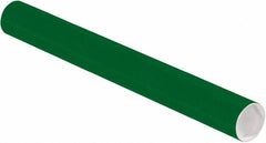 Made in USA - 2" Diam x 18" Long Round Colored Mailing Tubes - 1 Wall, Green - Americas Tooling