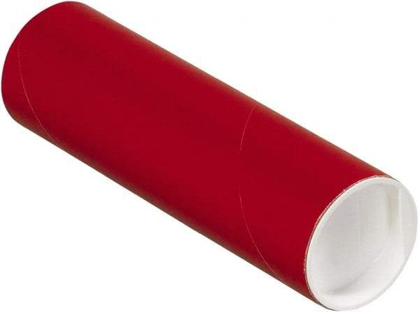 Made in USA - 2" Diam x 6" Long Round Colored Mailing Tubes - 1 Wall, Red - Americas Tooling