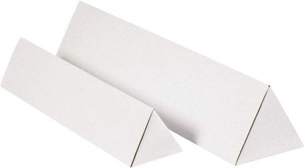 Made in USA - 2" Diam x 24" Long Corrugated Triangular Mailing Tube - 1 Wall, White - Americas Tooling