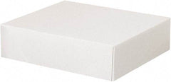 Made in USA - 9-1/2" Wide x 11-1/8" Long x 3" High Rectangle Chipboard Box - 1 Wall, White - Americas Tooling