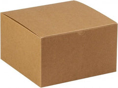 Made in USA - 10" Wide x 10" Long x 6" High Rectangle Chipboard Box - 1 Wall, Kraft (Color) - Americas Tooling