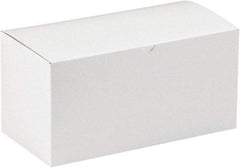 Made in USA - 6" Wide x 12" Long x 6" High Rectangle Chipboard Box - 1 Wall, White - Americas Tooling