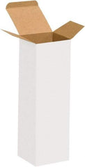 Made in USA - 3" Wide x 3" Long x 10" High Square Chipboard Box - 1 Wall, White - Americas Tooling