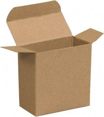 Made in USA - 1-1/4" Wide x 2-1/2" Long x 2-1/2" High Rectangle Chipboard Box - 1 Wall, Kraft (Color) - Americas Tooling