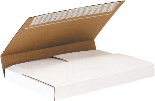 Made in USA - 9-1/8" Wide x 12-1/8" Long x 2" High Rectangle Crush Proof Mailers - 1 Wall, White - Americas Tooling