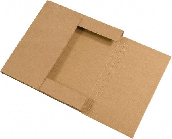 Made in USA - 12-1/2" Wide x 12-1/2" Long x 1" High Rectangle Crush Proof Mailers - 1 Wall, Kraft (Color) - Americas Tooling