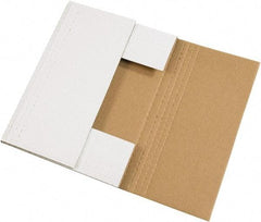 Made in USA - 8-5/8" Wide x 14-1/8" Long x 2" High Rectangle Crush Proof Mailers - 1 Wall, White - Americas Tooling