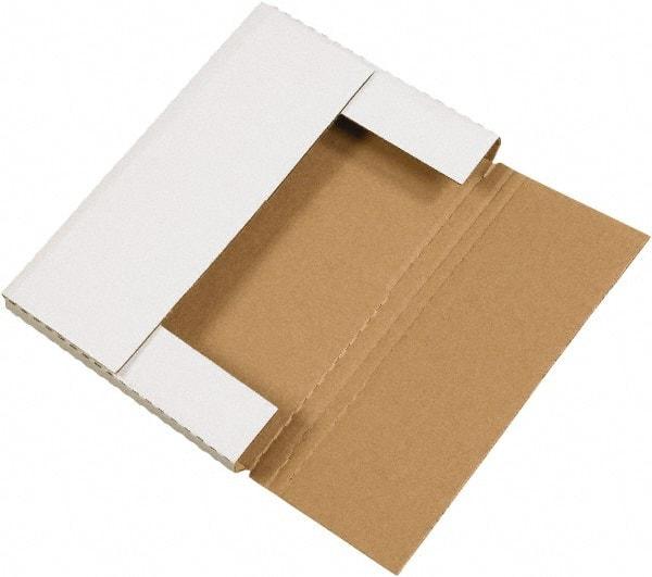 Made in USA - 8-5/8" Wide x 14-1/8" Long x 1" High Rectangle Crush Proof Mailers - 1 Wall, White - Americas Tooling