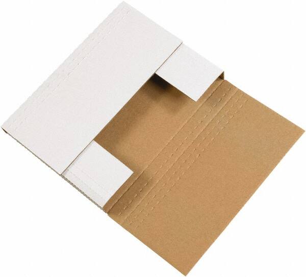 Made in USA - 6-5/8" Wide x 9-5/8" Long x 2-1/2" High Rectangle Crush Proof Mailers - 1 Wall, White - Americas Tooling