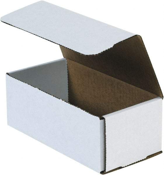 Made in USA - 5" Wide x 10" Long x 3-3/4" High Rectangle Crush Proof Mailers - 1 Wall, White - Americas Tooling