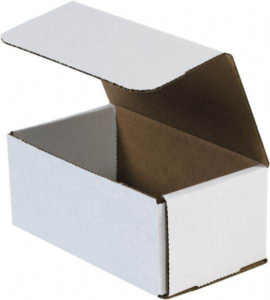 Made in USA - 4" Wide x 7" Long x 3" High Rectangle Crush Proof Mailers - 1 Wall, White - Americas Tooling