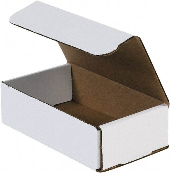 Made in USA - 6" Wide x 8" Long x 2" High Rectangle Crush Proof Mailers - 1 Wall, White - Americas Tooling