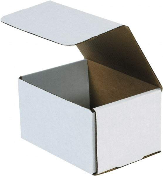 Made in USA - 4-7/8" Wide x 6-1/2" Long x 3-3/4" High Rectangle Crush Proof Mailers - 1 Wall, White - Americas Tooling