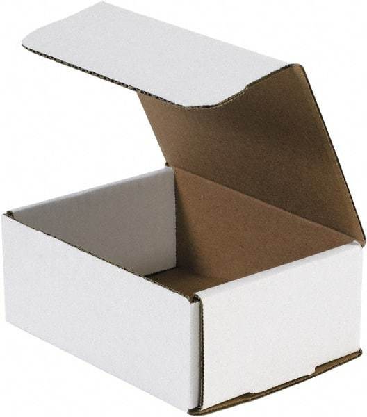 Made in USA - 4-7/8" Wide x 6-1/2" Long x 2-5/8" High Rectangle Crush Proof Mailers - 1 Wall, White - Americas Tooling