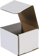 Made in USA - 5" Wide x 5" Long x 4" High Rectangle Crush Proof Mailers - 1 Wall, White - Americas Tooling