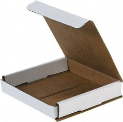 Made in USA - 5" Wide x 5" Long x 1" High Rectangle Crush Proof Mailers - 1 Wall, White - Americas Tooling