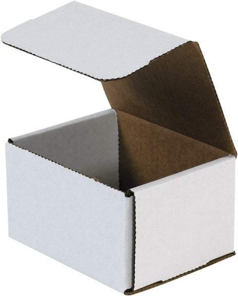 Made in USA - 4" Wide x 5" Long x 3" High Rectangle Crush Proof Mailers - 1 Wall, White - Americas Tooling