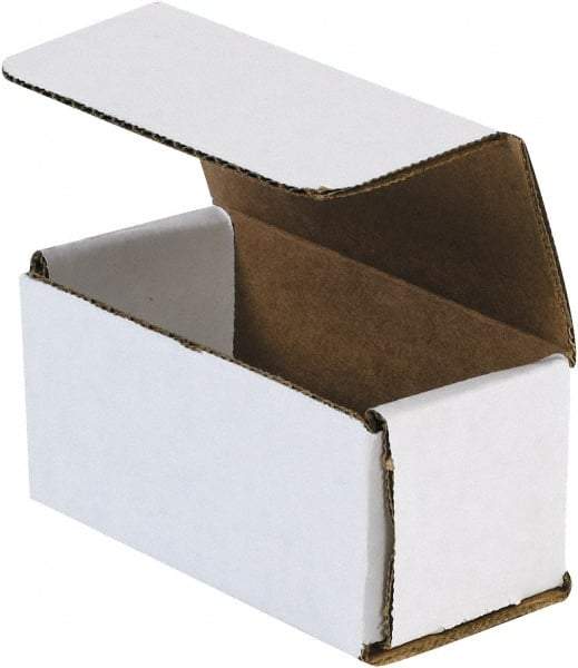 Made in USA - 2" Wide x 4" Long x 2" High Rectangle Crush Proof Mailers - 1 Wall, White - Americas Tooling