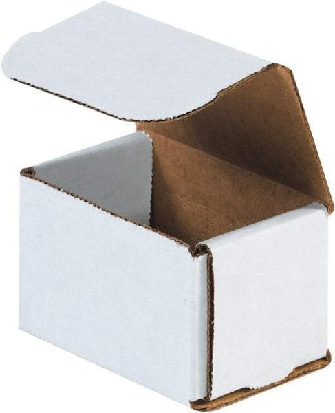 Made in USA - 2" Wide x 3" Long x 2" High Rectangle Crush Proof Mailers - 1 Wall, White - Americas Tooling