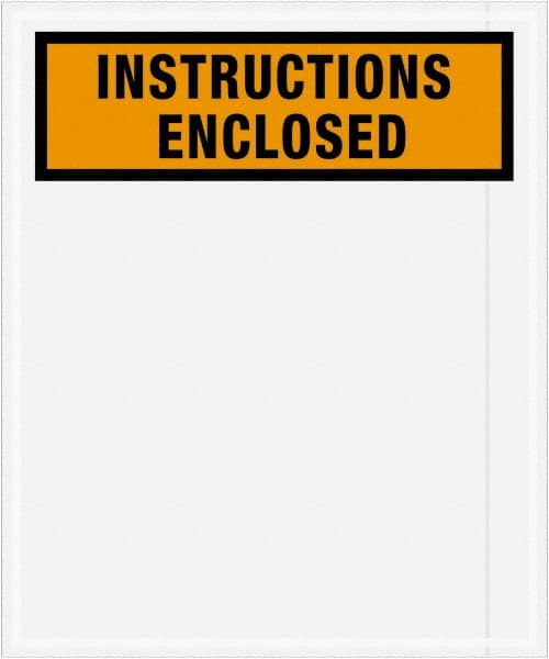 Value Collection - 500 Piece, 12" Long x 10" Wide, Packing List Envelope - Instructions Enclosed, Orange - Americas Tooling