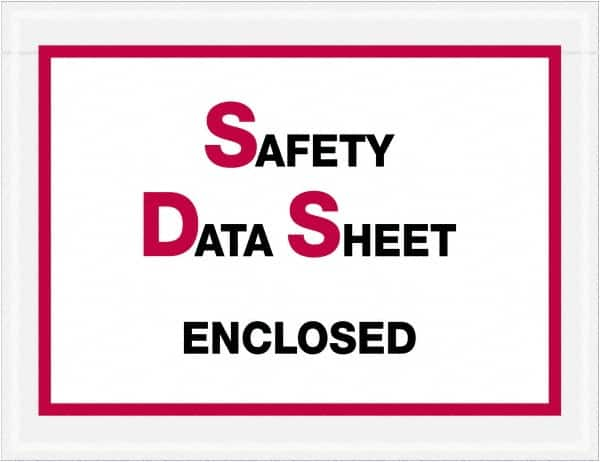 Value Collection - 1,000 Piece, 6-1/2" Long x 5" Wide, Packing List Envelope - Material Safety Data Sheets Enclosed, Printed & Clear - Americas Tooling