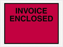 Value Collection - 1,000 Piece, 4-1/2" Long x 6" Wide, Packing List Envelope - Invoice Enclosed, Red - Americas Tooling