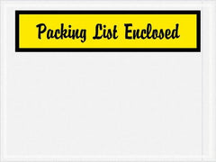 Value Collection - 1,000 Piece, 4-1/2" Long x 6" Wide, Packing List Envelope - Packing List Enclosed, Yellow - Americas Tooling