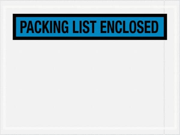 Value Collection - 1,000 Piece, 4-1/2" Long x 6" Wide, Packing List Envelope - Packing List Enclosed, Blue - Americas Tooling