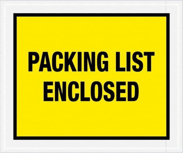 Value Collection - 500 Piece, 10" Long x 12" Wide, Packing List Envelope - Packing List Enclosed, Yellow - Americas Tooling