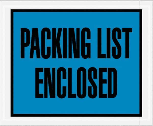 Value Collection - 1,000 Piece, 4-1/2" Long x 5-1/2" Wide, Packing List Envelope - Packing List Enclosed, Blue - Americas Tooling