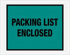 Value Collection - 1,000 Piece, 7" Long x 5-1/2" Wide, Packing List Envelope - Packing List Enclosed, Green - Americas Tooling