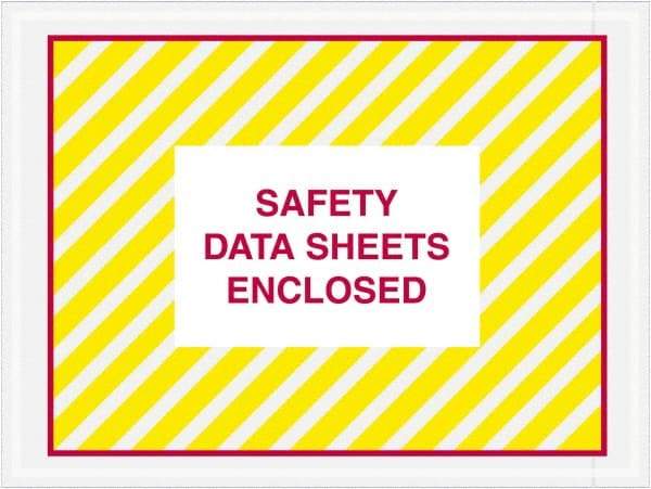 Value Collection - 1,000 Piece, 4-1/2" Long x 6" Wide, Packing List Envelope - Material Safety Data Sheets Enclosed, Printed & Clear - Americas Tooling