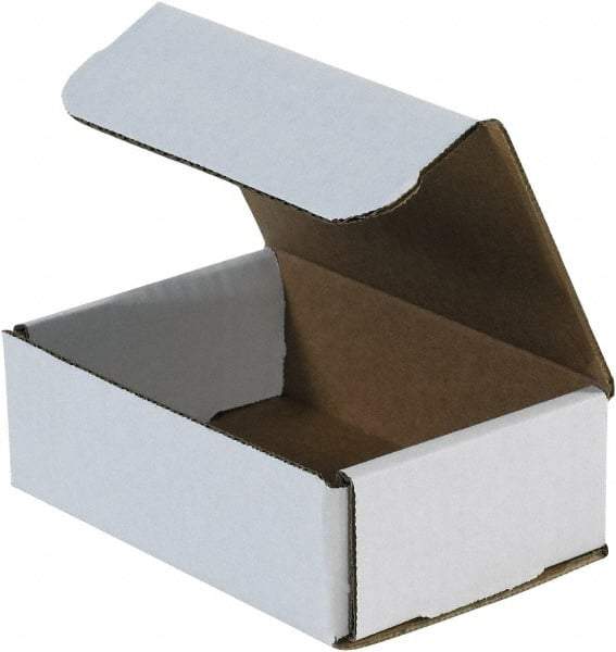 Made in USA - 4" Wide x 6" Long x 1" High Rectangle Crush Proof Mailers - 1 Wall, White - Americas Tooling