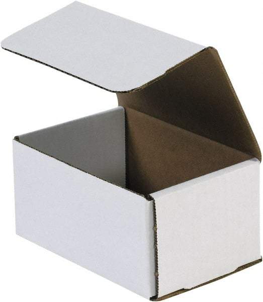 Made in USA - 4" Wide x 6" Long x 3" High Rectangle Crush Proof Mailers - 1 Wall, White - Americas Tooling