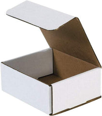 Made in USA - 5-3/8" Wide x 6-3/16" Long x 2-1/2" High Rectangle Crush Proof Mailers - 1 Wall, White - Americas Tooling