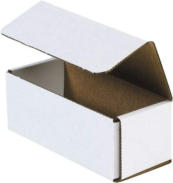 Made in USA - 2-3/4" Wide x 6-1/2" Long x 2-1/2" High Rectangle Crush Proof Mailers - 1 Wall, White - Americas Tooling