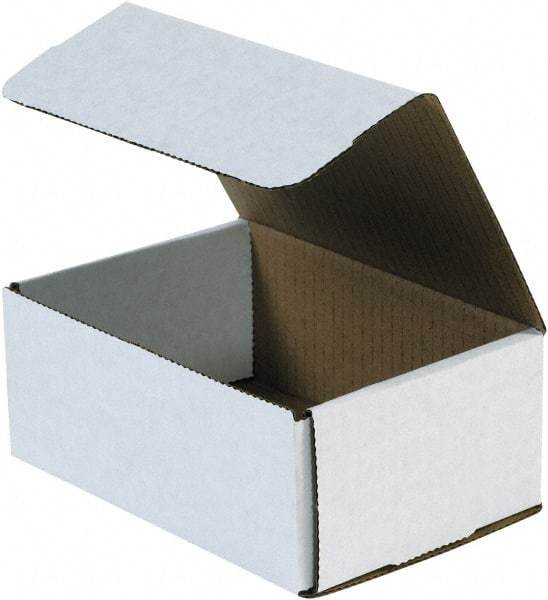 Made in USA - 5" Wide x 7-1/8" Long x 3" High Rectangle Crush Proof Mailers - 1 Wall, White - Americas Tooling