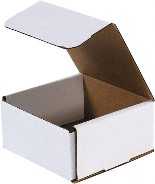 Made in USA - 8" Wide x 8" Long x 3" High Rectangle Crush Proof Mailers - 1 Wall, White - Americas Tooling