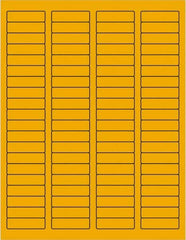 Tape Logic - 1-3/4" Long, Fluorescent Orange Paper Laser Label - For Laser Printers - Americas Tooling