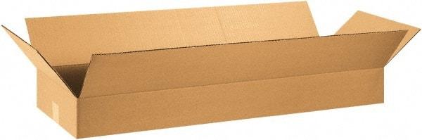 Made in USA - 12" Wide x 36" Long x 6" High Rectangle Corrugated Shipping Box - 1 Wall, Kraft (Color), 65 Lb Capacity - Americas Tooling