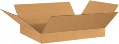 Made in USA - 20" Wide x 26" Long x 4" High Rectangle Corrugated Shipping Box - 1 Wall, Kraft (Color), 65 Lb Capacity - Americas Tooling