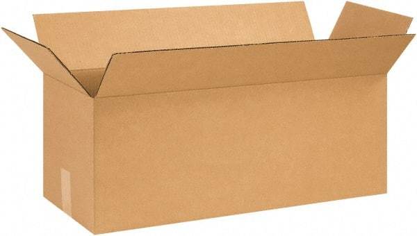 Made in USA - 10" Wide x 26" Long x 10" High Rectangle Corrugated Shipping Box - 1 Wall, Kraft (Color), 65 Lb Capacity - Americas Tooling