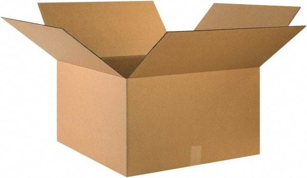 Made in USA - 24" Wide x 24" Long x 14" High Rectangle Corrugated Shipping Box - 1 Wall, Kraft (Color), 65 Lb Capacity - Americas Tooling