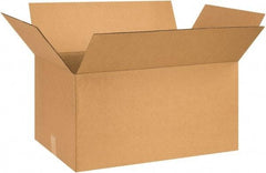 Made in USA - 15" Wide x 26" Long x 12" High Rectangle Corrugated Shipping Box - 1 Wall, Kraft (Color), 65 Lb Capacity - Americas Tooling