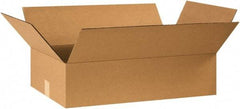 Made in USA - 14" Wide x 24" Long x 6" High Rectangle Corrugated Shipping Box - 1 Wall, Kraft (Color), 65 Lb Capacity - Americas Tooling