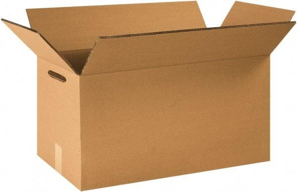 Made in USA - 12" Wide x 24" Long x 12" High Rectangle Heavy Duty Corrugated Box - 2 Walls, Kraft (Color), 100 Lb Capacity - Americas Tooling