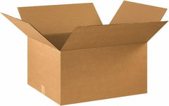 Made in USA - 18" Wide x 22" Long x 12" High Rectangle Corrugated Shipping Box - 1 Wall, Kraft (Color), 65 Lb Capacity - Americas Tooling